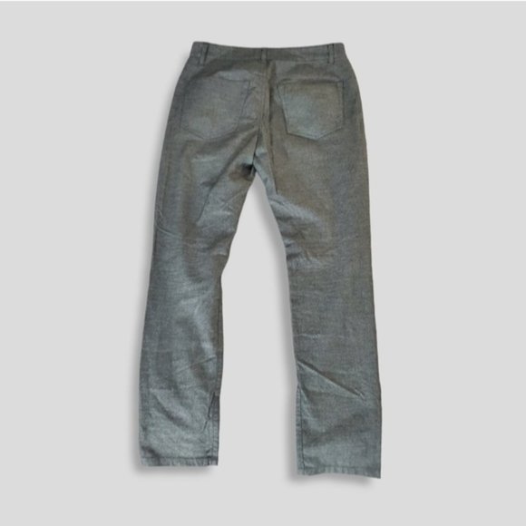 Mens Heather Grey Cotton Trouser Dress Pants- Size 30 Waist - Picture 3 of 8